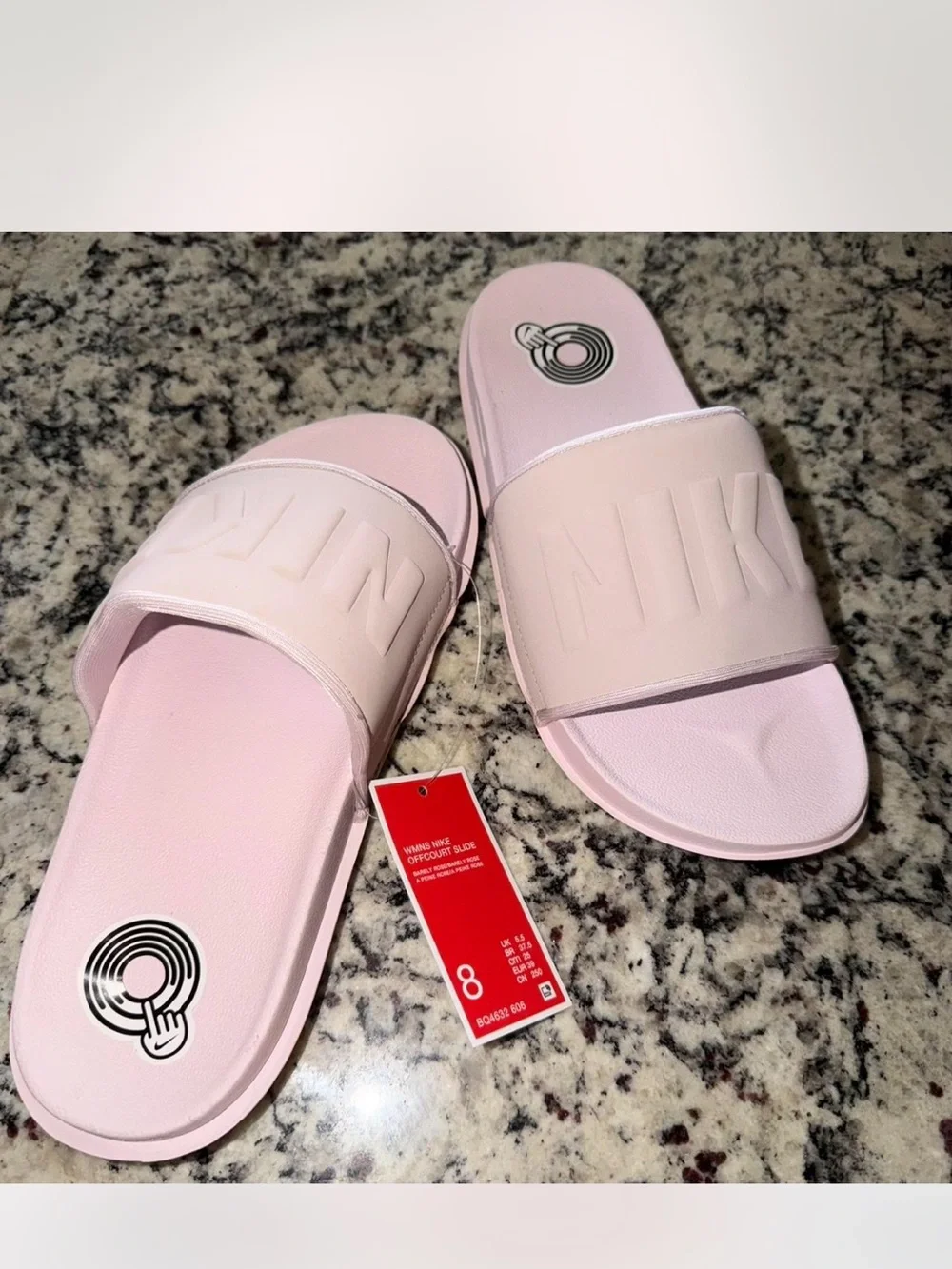 Pink Nike Slides Size 8